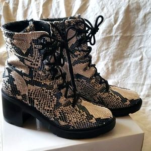 Marc Fisher Lavinia Faux Snakeskin Boots Size 9